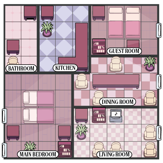 Sample Murdoku grid and suspects